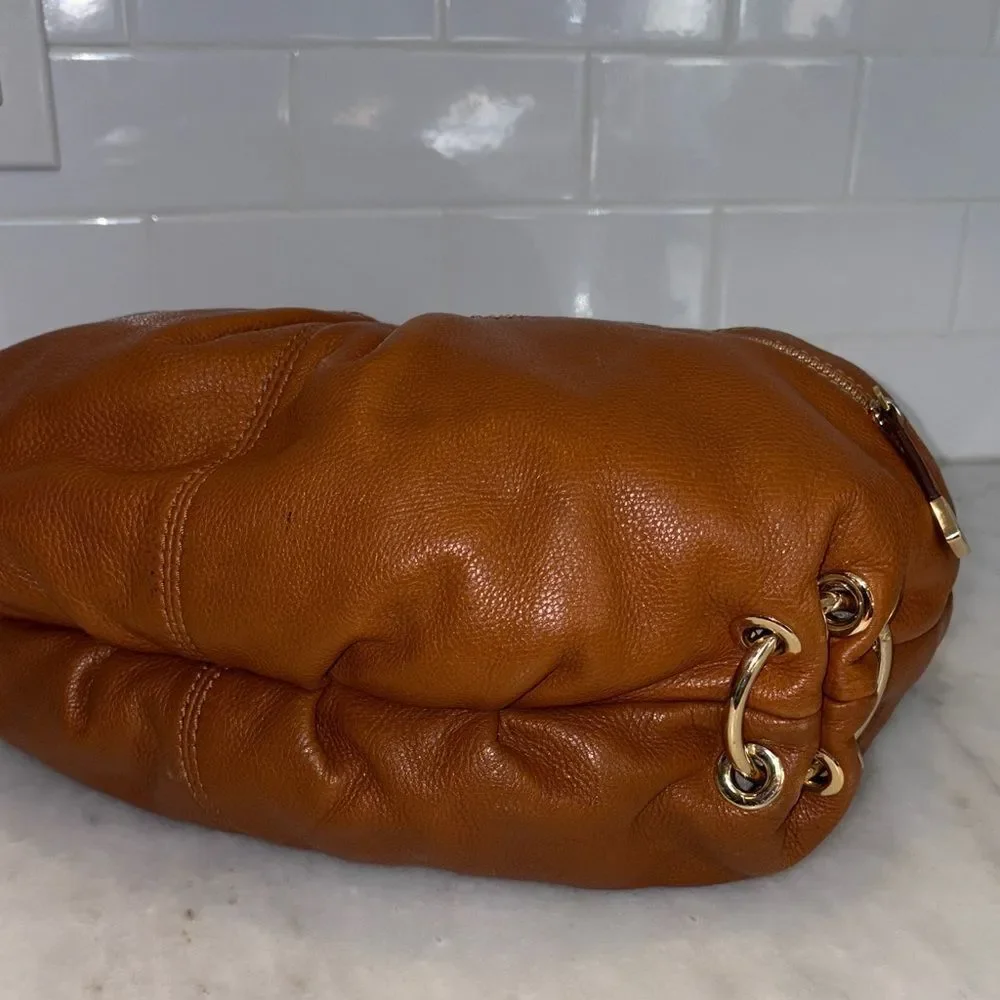 Michael Kors Bag Purse Handbag Leather Layton Pebbled Hobo Shoulder Pocketbook
